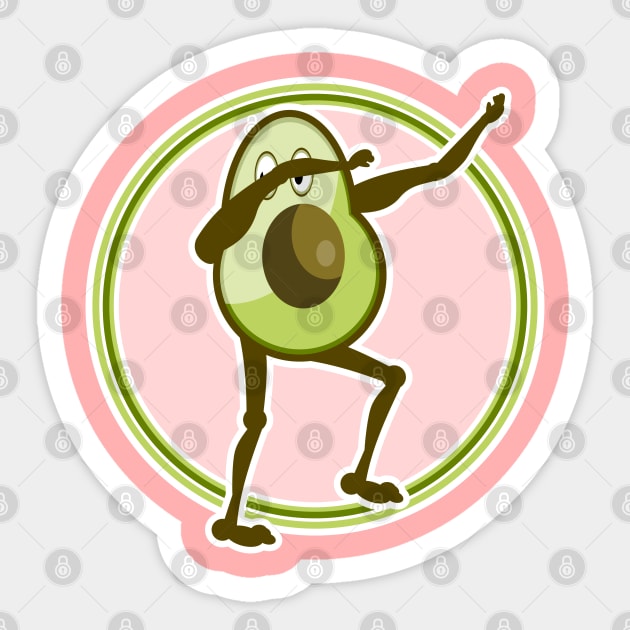 Avocado Dabbing Sticker by mailboxdisco